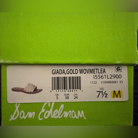 Sam Edelman Gold Giada Braided Sandal NIB Women’s Size 7.5 - Picture 10 of 10